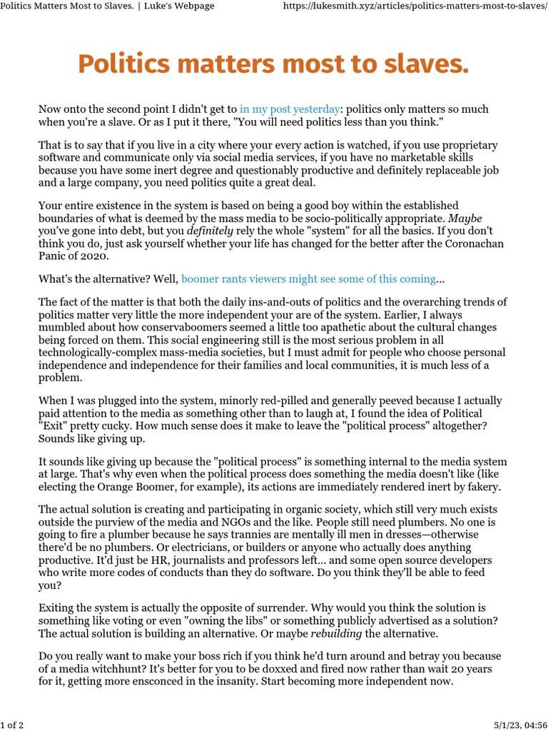The Impact of Politics on Dependency | PDF | Politics