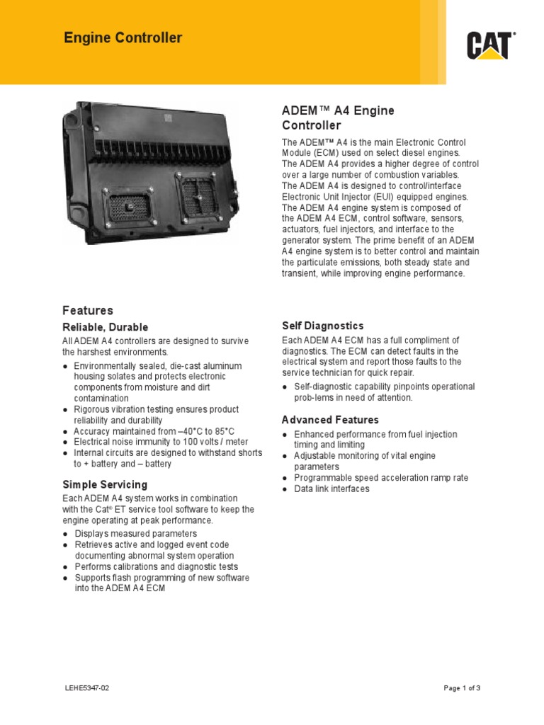 ADEM A4 Engine Controller | PDF | Engines | Fuel Injection