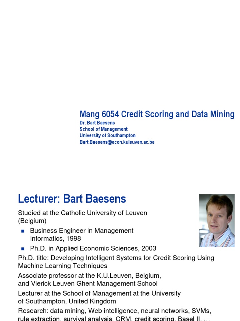 Credit Scoring and Data Mining | PDF | Receiver Operating ...