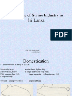 Status of Swine in Dustry in Sri Lanka