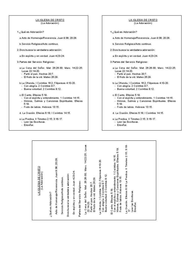 Adoración en la Iglesia de Cristo | PDF | Cristo (título) | Textos ...