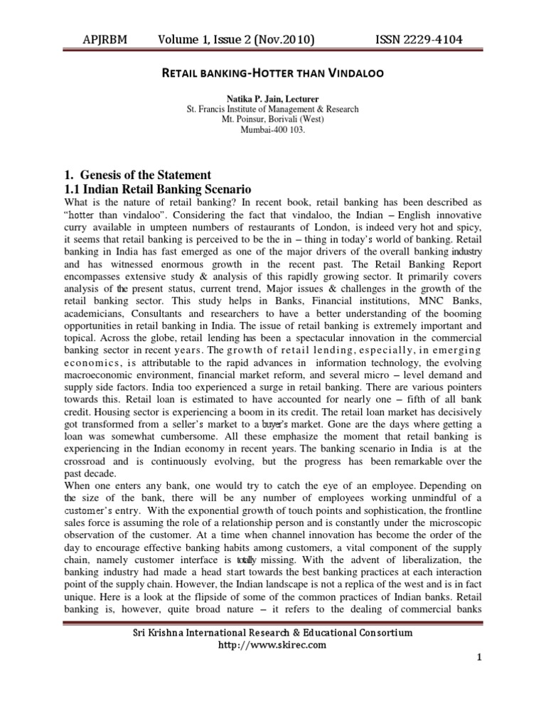 Growth of Retail Banking in India | PDF | Banks | Loans