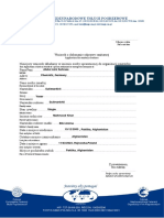 Wniosek Sanepid - Sanitary Clearance Form