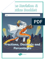 Fractions Decimals and Percentages - Practice Booklet