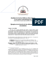 Ejemplos de La Función de Las Afirmaciones Secundarias