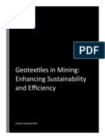 Geotextiles in Mining Enhancing Sustainability and Efficiency