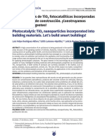 Nanopartículas de TiO2 Fotocatalíticas Incorporadas en Materiales de Construcción