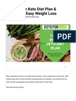 7-Day Indian Keto Diet Plan & Recipes For Weight Loss