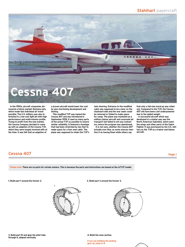 Cessna407 Instructions PDF Landing Gear Flap (Aeronautics)