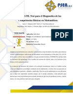 TEDI MATH Test para El Diagnostico de Las Competencias Básicas en Matemáticas