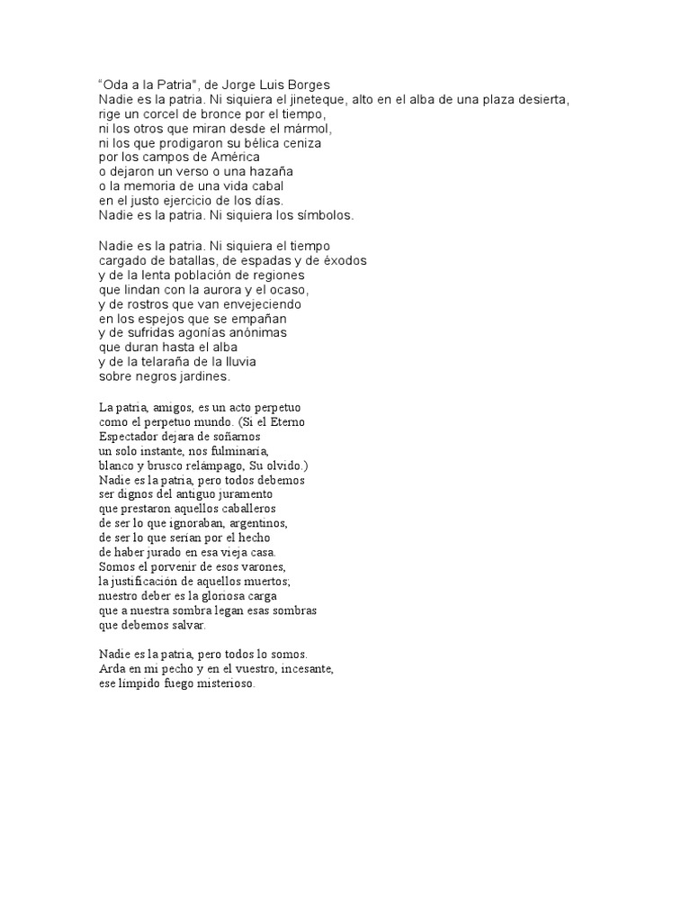 Oda A La Patria | PDF