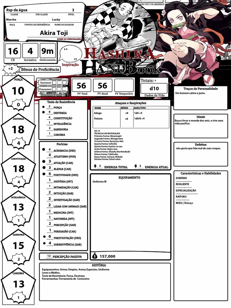 Hashira HandBook Versao Teste, PDF, Humano