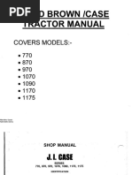 Case 970 & 1070 Tractor Service Manual - Official Shop Repair Workshop Book, 1226 Pages