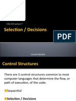 Control Structures I II