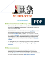 El Contexto Sociocultural Del Clasicismo Musical 3oeso