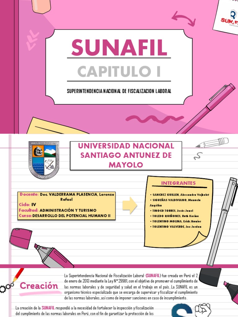 Funciones y Creación de SUNAFIL en Perú | PDF | Derecho laboral | Multa ...