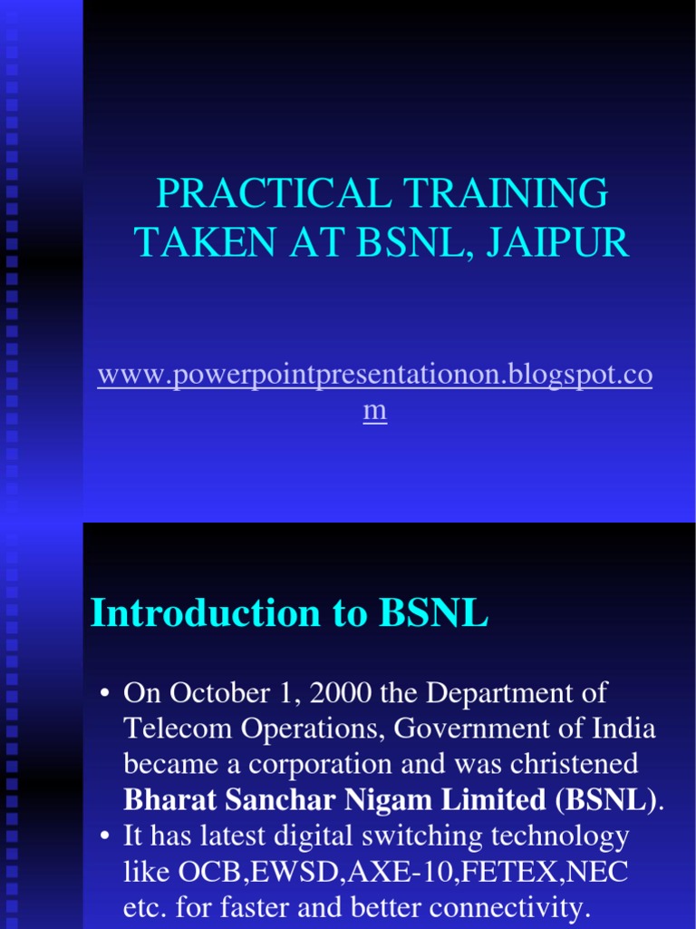 bsnl Telephone Exchange Multiplexing