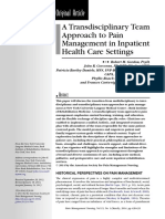 A Transdisciplinary Team Approach To Pain Management in Inpatient Health Care Settings