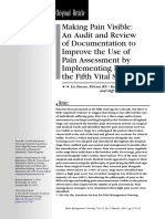 Making Pain Visible - An Audit and Review of Documentation To Improve The Use of Pain Assessment by Implementing Pain As The Fifth Vital Sign