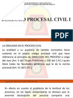 Derecho Procesal Civil I: Facultad de Derecho Y Ciencia Politica Departamento de Academico de Derecho Publico