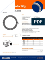 Alambre Galvanizado Caja 1kg Deacero Ficha Tecnica