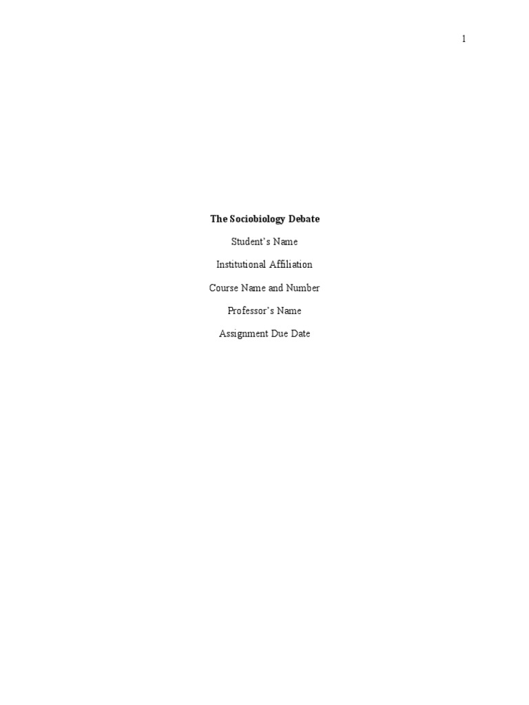 Sociobiology | PDF | Sociobiology | Science