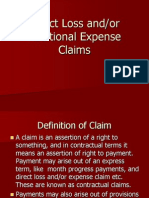 Direct Loss And/or Additional Expense Claims