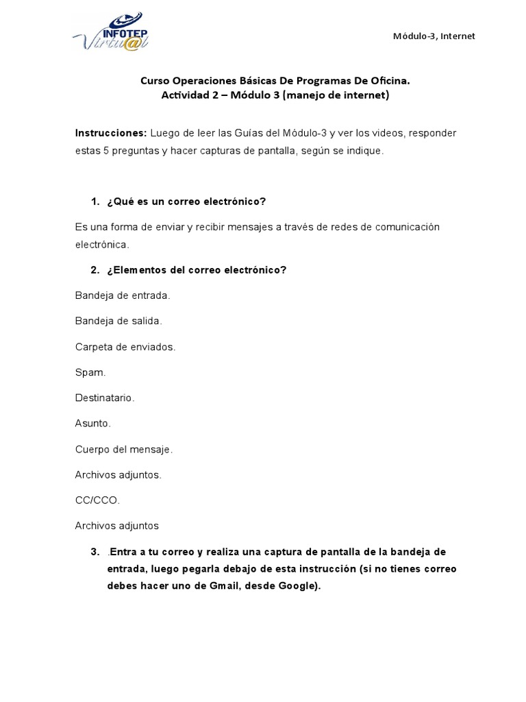 Actividad 2 Modulo 3 Pdf Internet Comunicación