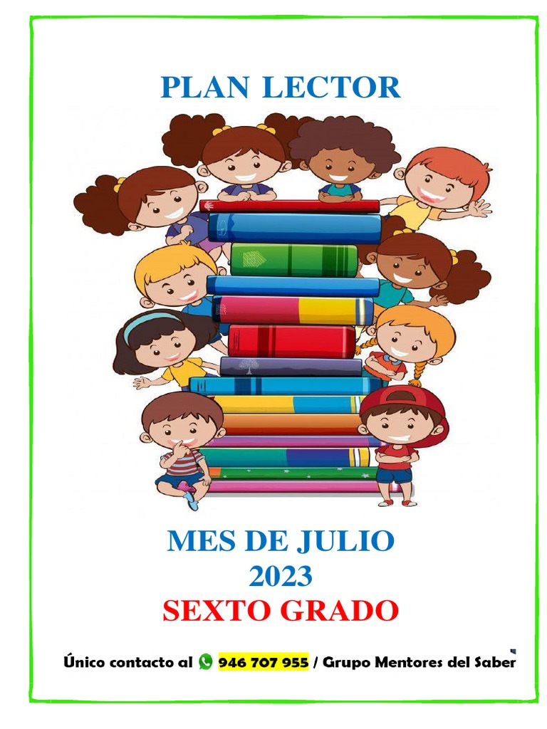 Plan Lector 2023: Sexto Grado Primaria | PDF | Comprensión lectora ...