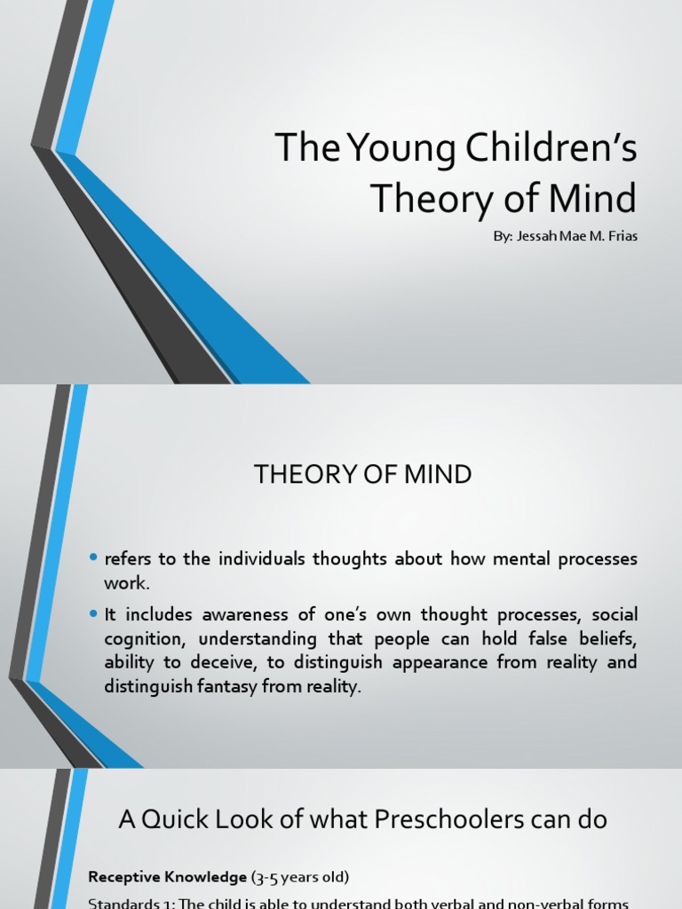 The Young Children's Theory of Mind | PDF | Cognition | Mind