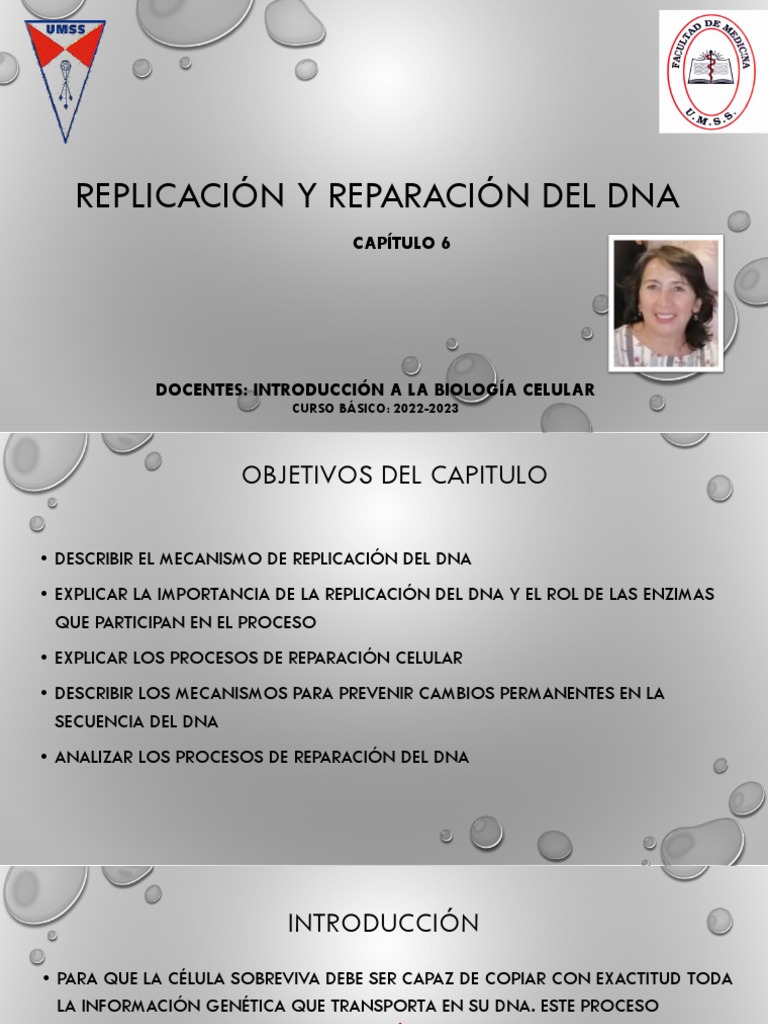 Cap. 6 Replicación y Reparación Del DNA | PDF | Adn | Replicación De Adn