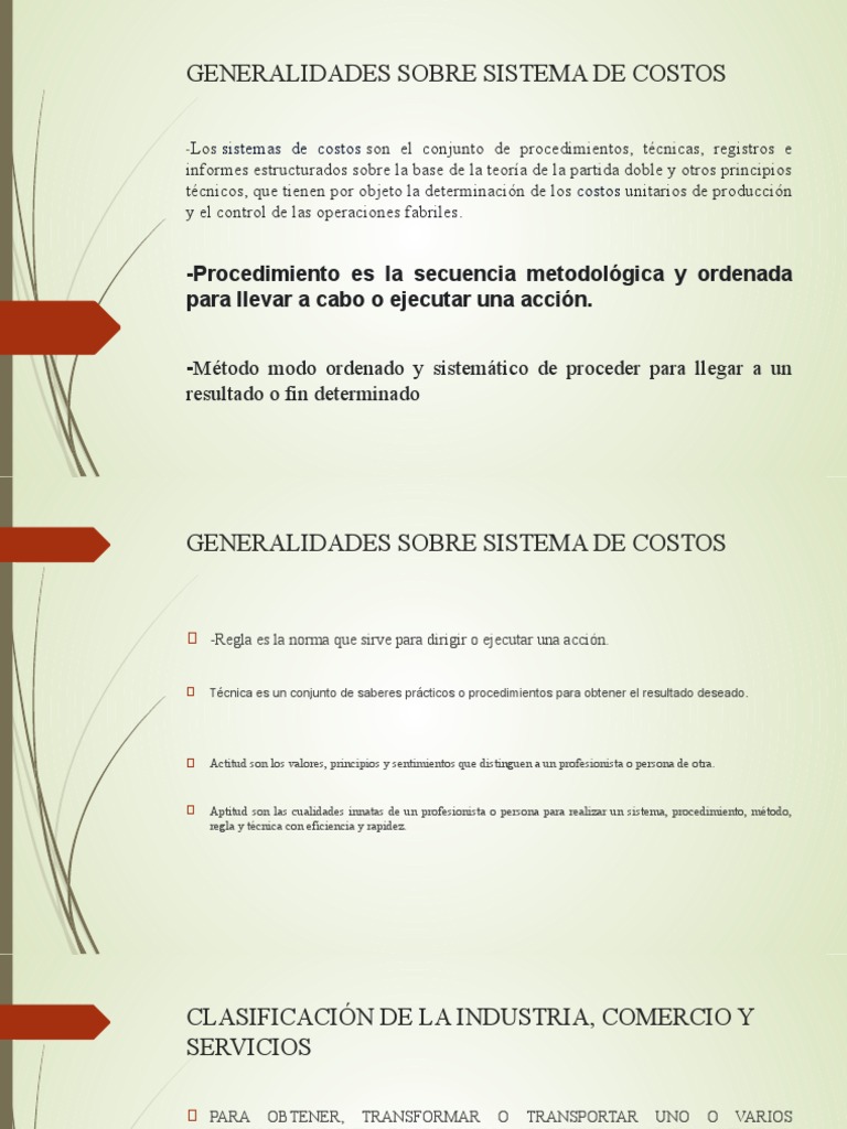 Generalidades Sobre Sistemas de Costos | PDF | Costo | Comercio