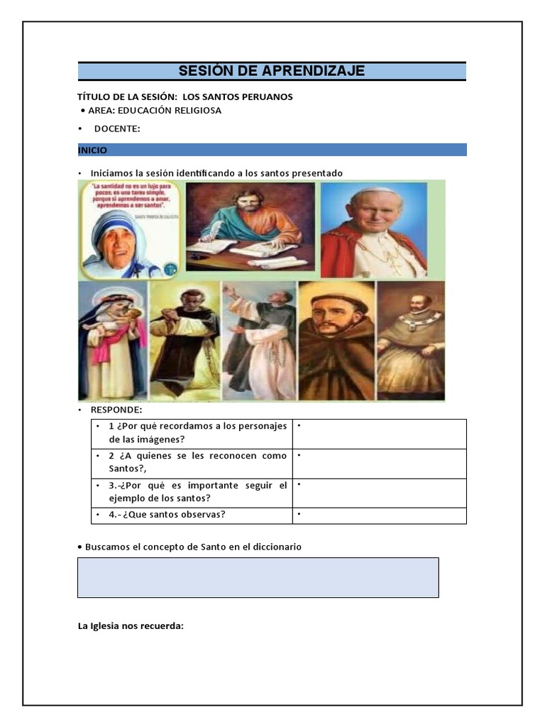 Santos Peruanos: Ejemplos de Vida | PDF | Santo | Cristo (título)