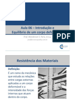 Aula 06 Introduao e Equilibrio de Um Corpo Deformavel