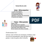 Rol de Maestros CMI - Mes de Julio