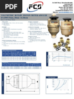 Volumetric Rotary Piston Meter Asm LXH SA1508 15mm, 20mm & 25mm