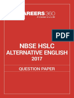 NBSE HSLC 2017 Alternative English