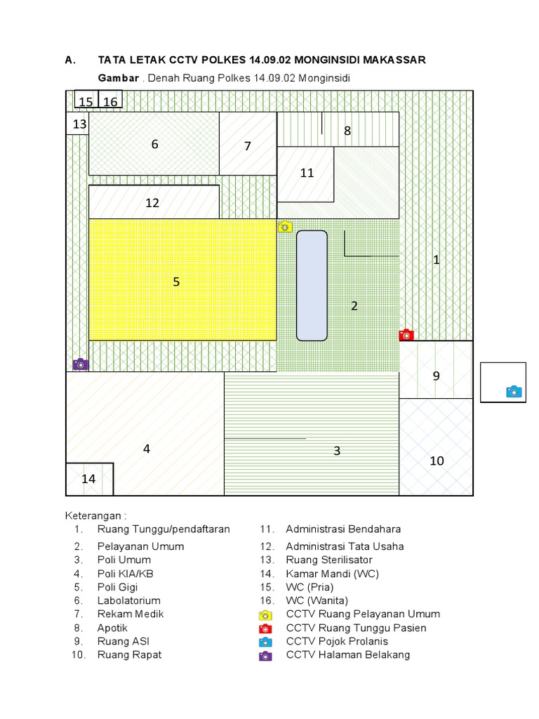 Denah CCTV Polkes Makassar | PDF | Teknologi & Rekayasa