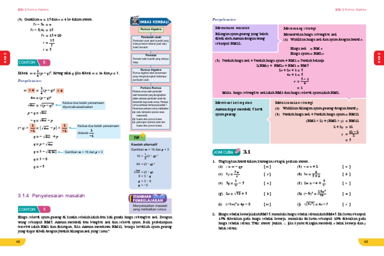 Bab 3 Rumus Algebra 4 Pdf