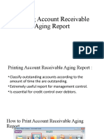 Printing Account Receivable Aging Report