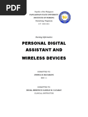 20_Personal Digital Assistant and  Wireless Devices