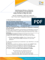 Guía de Actividades y Rúbrica de Evaluación - Unidad 1 - Fase 3 - Voz y Texto Indagaciones Desde El Juego Teatral
