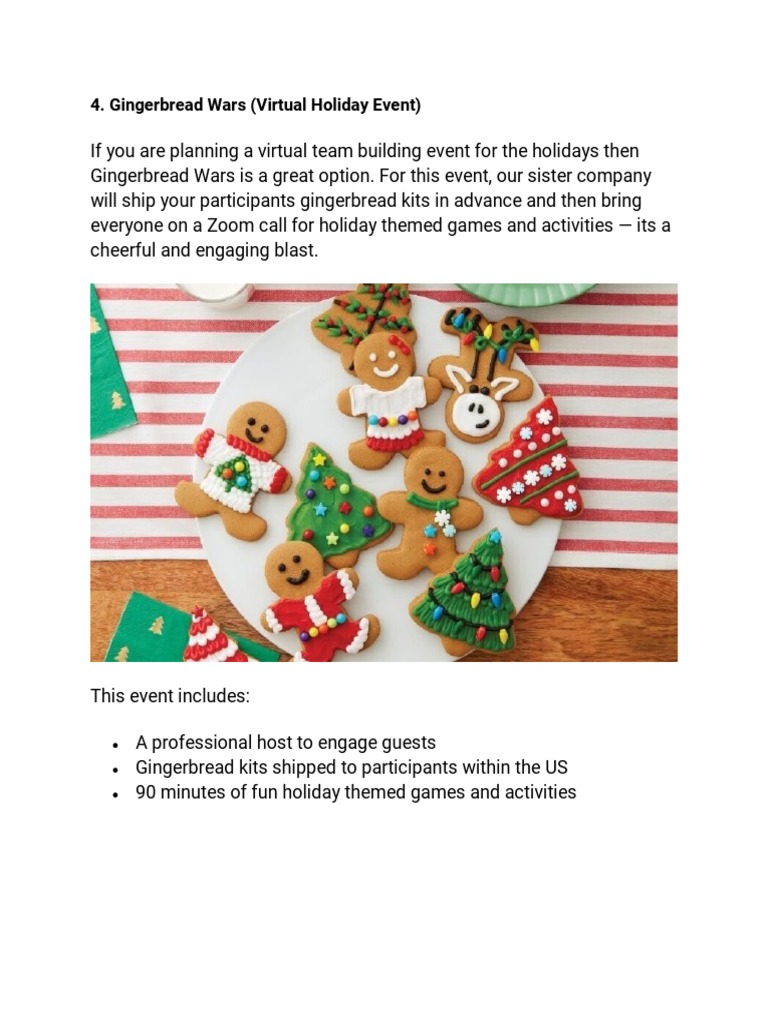 Gingerbread Wars: Virtual Team Building | PDF