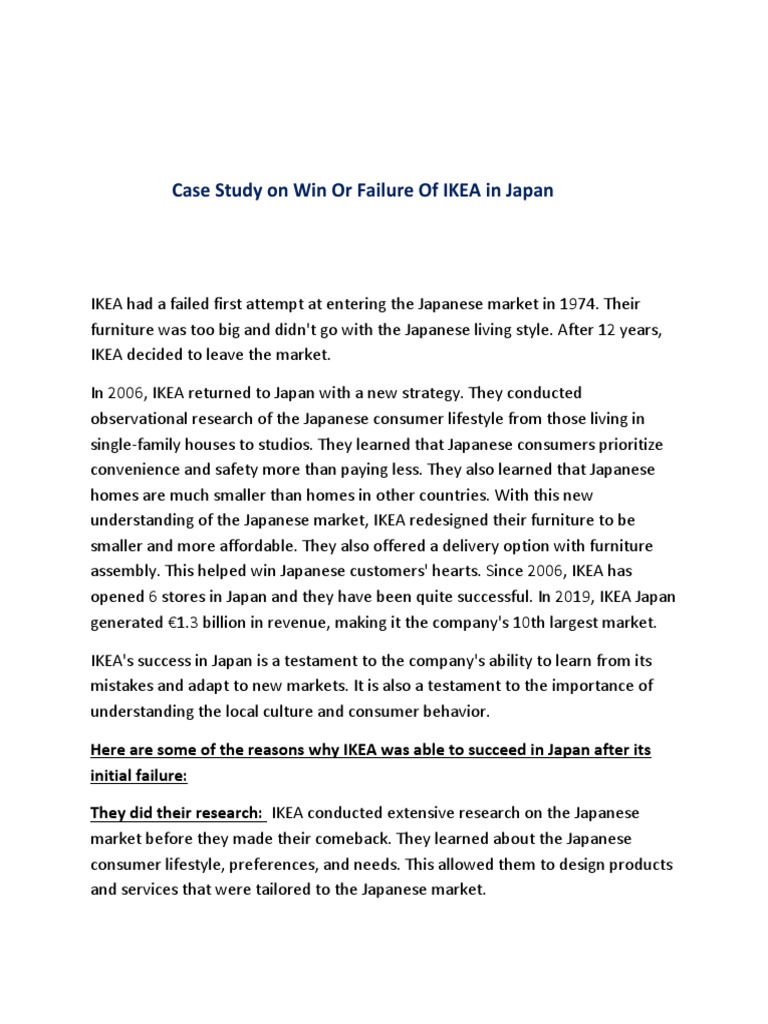Ikea Failure Or Success Pdf