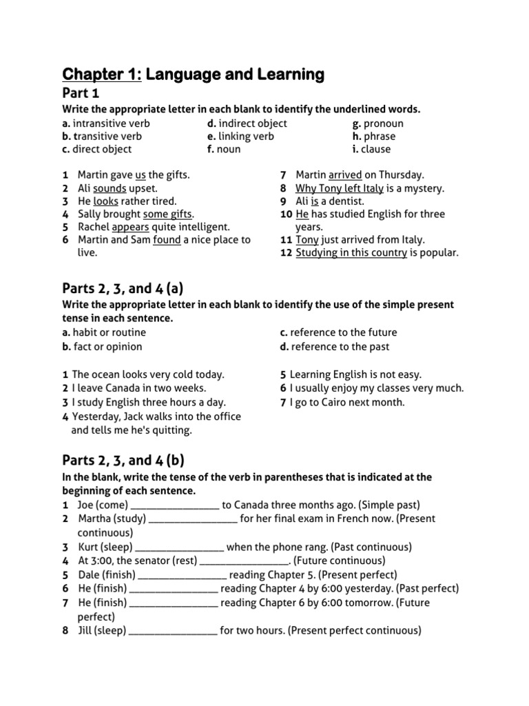 Mosaic 2 Grammar (4th) PDF Subject (Grammar) Verb