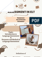 Assessment in Elt