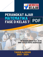 Bahan Ajar Matematika - Perangkat Ajar Matematika Kelas 7 Dan 8 Fase D - Fase D