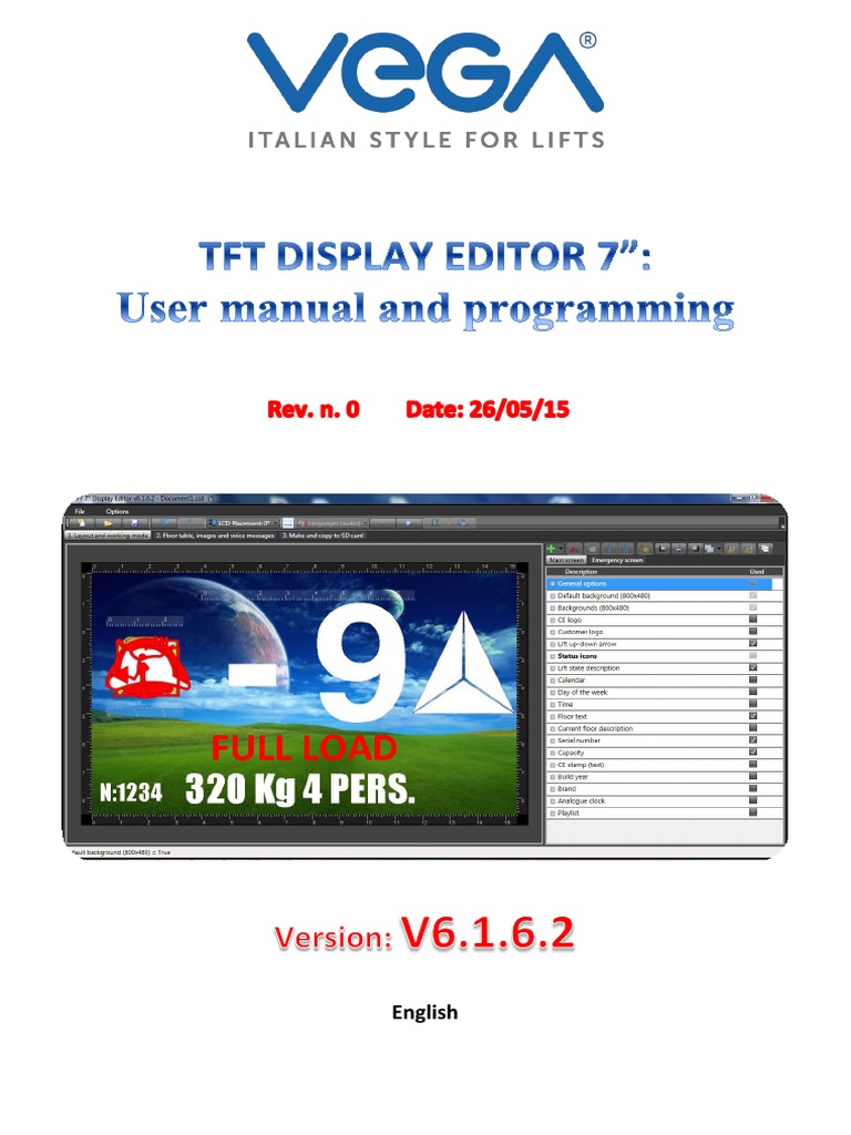 TFT Display Editor User Manual V6.1.6 | PDF | Computer File | Page Layout
