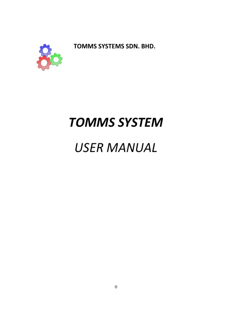 TOMMS System User Manual | PDF | User (Computing) | Login
