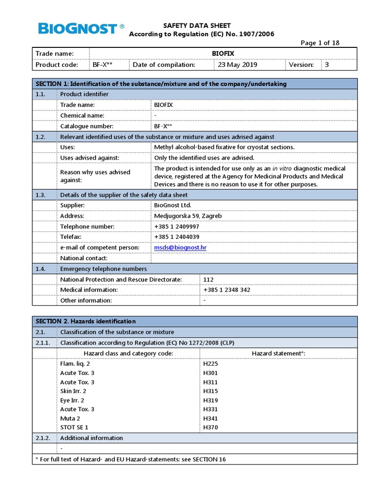 Pap Biofix Spray | PDF | Toxicity | Firefighting